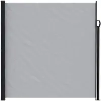 vidaXL Uittrekbaar Zijscherm Grijs 500 x 200 cm Polyester
