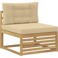 vidaXL Buiten bank set 6 st Wit en Beige Polyester