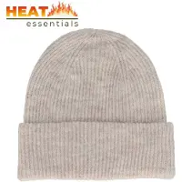 Heat Essentials - Muts Dames - Gebreid -Wol Wit Melange - One Size - Wintermuts Dames