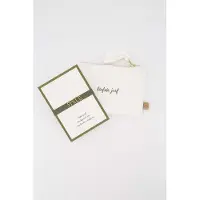 Zusss Set Van Een Etui 'Liefste Juf' En Ansichtkaart Armbandje 'Liefste Juf' - Verjaardag - Cadeau Dames 100% Katoen Sand
