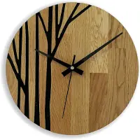 OEM Grote wandklok van eikenhout, 50 cm, mat gelakt