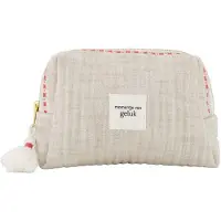 Zusss Toilettas Momentje Van Geluk 100% Katoen Off White / Rood