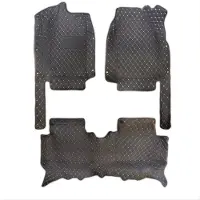Happiq Auto Vloermat – Voor 5-zits voertuigen 2015–2021 – Voet pads auto tapijt Interieur Accessoires – Black Beige