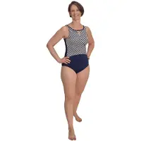 AMOENA asymmetrisch prothesebadpak Casoria - Donkerblauw - Maat 44 - Cup B