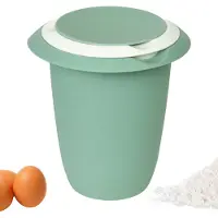 Westmark Beslagkom met tweedelige deksel, 1 l, met schenktuit, kunststof, wit/mint groen, 3151227M