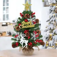 Unyqoos Compacte Versierde Kunstkerstboom van 60 cm met Decoratieve Elementen