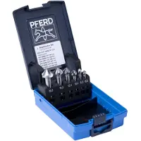 PFERD TOOLS SET UGT HSSE DIN 335 C90° 6TLG 25202195 Kegelverzinkboorset 6.3 mm, 8.3 mm, 10.4 mm, 12.4 mm, 16.5 mm, 20.5 mm HSSE-Co 5 Cilinderschacht 1 set(s)