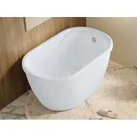 Vente-unique Slipperbad - 120 x 75 x 65 cm - Wit - 165 L - PICCOLA