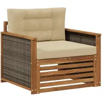 vidaXL Buiten Midden Sofa Naturel