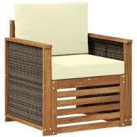 vidaXL Buiten Midden Sofa Naturel
