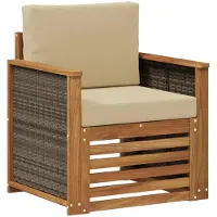 vidaXL Buiten Midden Sofa Naturel