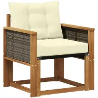 vidaXL Buiten Midden Sofa Massief Acacia Hout Naturel