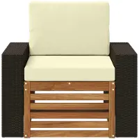 vidaXL Buiten Midden Sofa Naturel
