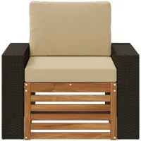 vidaXL Buiten Midden Sofa Naturel