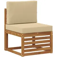 vidaXL Buiten bank set 10 st Natuurlijk en Beige Polyester