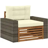vidaXL Buiten Midden Sofa Naturel