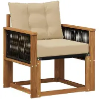 vidaXL Buiten Midden Sofa Massief Acacia Hout Naturel