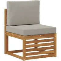 vidaXL Buiten bank set 10 st Naturel en lichtgrijs Polyester