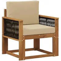 vidaXL Buiten Midden Sofa Massief Acacia Hout Naturel