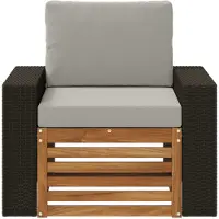 vidaXL Buiten Midden Sofa Naturel