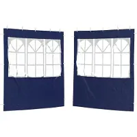 vidaXL Party Tent Zijwand 2 st 200 x 195 cm Blauw PE en staal
