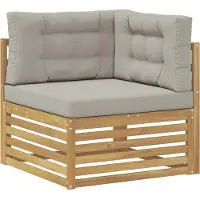vidaXL Buitenhoekbank Massief Acacia Hout Wit