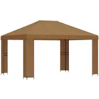 vidaXL Prieel 4 × 3 m Beige Polyester en Staal 190 gsm