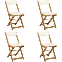vidaXL Buiten bistrostoelen, 4 stuks, crèmekleurig