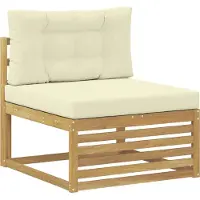 vidaXL Buiten bank set 4 st Wit en crèmekleurig Polyester