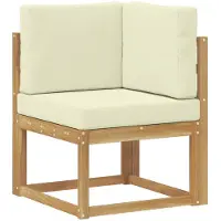 vidaXL Buitenhoekbank Massief Acacia Hout Wit