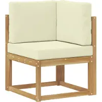 vidaXL Buiten bank set 7 st Wit en crèmekleurig Polyester
