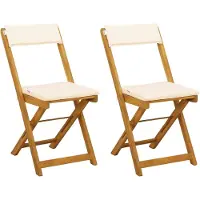 vidaXL Bistrostoelen voor buiten 2 pcs Crèmewit 40 x 53 x 80 cm