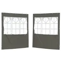 vidaXL Party Tent Zijwand 2 st 200 x 195 cm Antracietkleurig