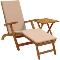 vidaXL Ligstoel die kan leunen en vouwen 2 pcs Taupe