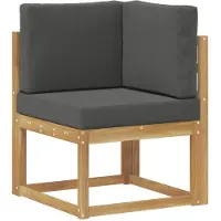 vidaXL Buitenhoekbank Massief Acacia Hout Wit