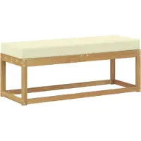 vidaXL Buitenstoel Bank Massief Acacia Hout Wit