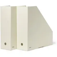 TÔNN furniture Pia tijdschriftenshouder Off-white, 10x31x30 cm, 2-pack