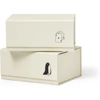 TÔNN furniture Pac box opbergbox TÔNN x MAJASBOK off-white, 2-pack