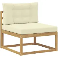 vidaXL Buiten Midden Sofa Polyester Wit