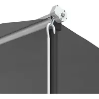 vidaXL Vrijstaande luifel Grijs 5 x 3 m Polyester
