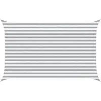 vidaXL Zonneschaduw Lichtgrijs en wit 4 x 2,5 m 100% Polyester Oxford
