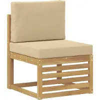 vidaXL Buiten bank set 9 st Wit en Beige Polyester