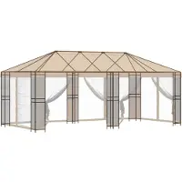 vidaXL Tuinhuisframe zonder tentdoek 6 x 3 m Zwart Staal