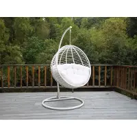 Vente-unique Hangstoel van gevlochten hars - Wit - BONTOC