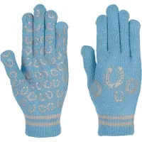 Harry's Horse - Magic Gloves HorseShoe - Paardrijhandschoenen - Anti-slip - Lichtblauw