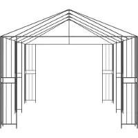 vidaXL Tuinhuisframe zonder tentdoek 6 x 3 m Zwart Staal