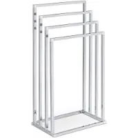 Idimex Handdoekrek SENZA vrijstaand, chroom - modern handdoekrek met 4 stangen, gepoedercoat metalen frame, handdoekrek voor badkamer & gastenkamer