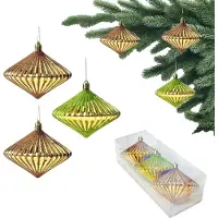 Inspiruj - Kerstbalset - Goudkleurig - Kunststof - 3 stuks