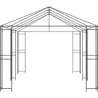 vidaXL Tuinhuisframe zonder tentdoek 6 x 3 m Zwart Staal