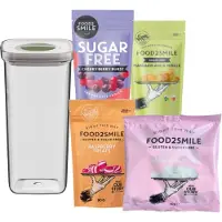 Berghoff & FRIENDS | Food2Smile + Smart Seal 1.60L Cherry Berry Burst - Mandarin Apple Mingle - Berry Treats - Mellow Marshmallows - Transparant -